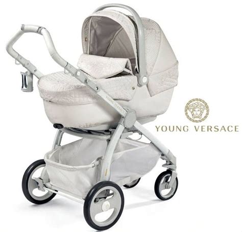 white versace stroller|Versace pram.